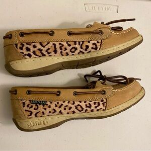 Eastland Women’s Tan Leather/Sunrise Cheetah Shoe, Size 6.5